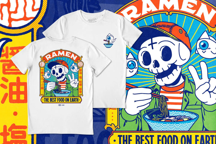 Camiseta algodón orgánico Best Food blanco