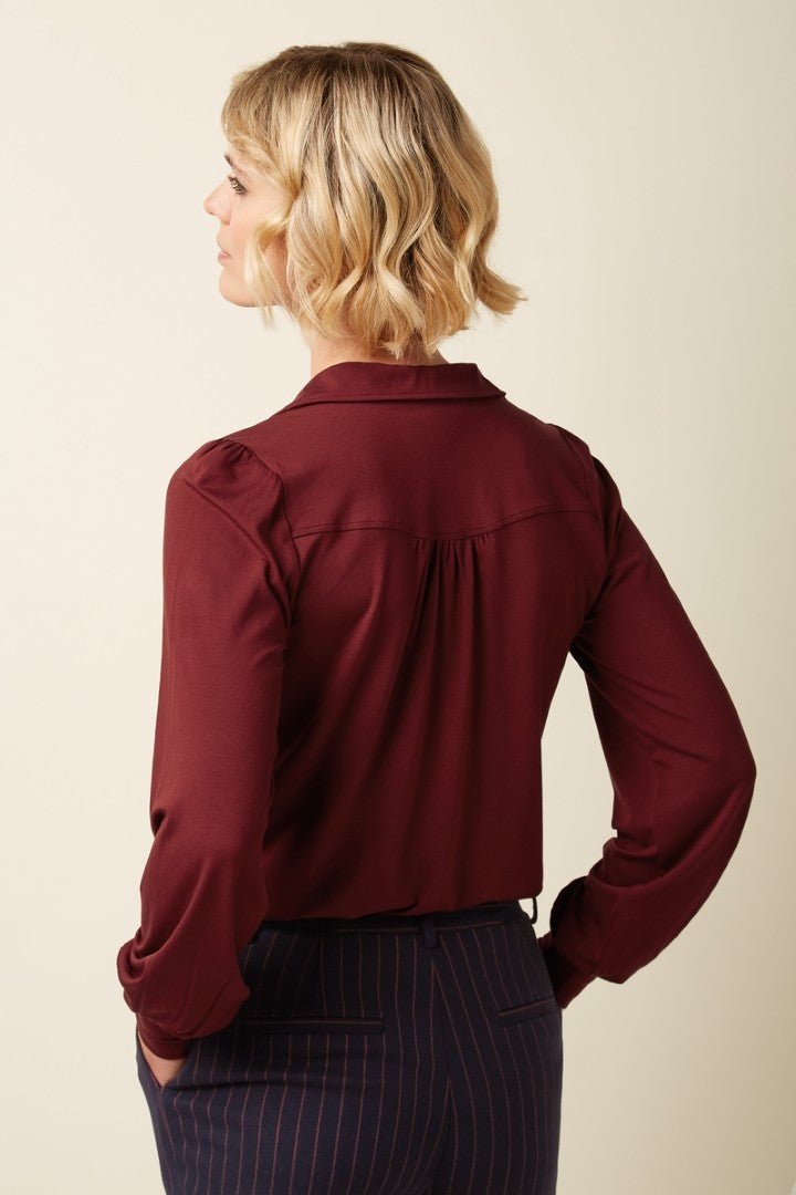 Blusa Carina Viscosa Light Rhubarb Red - Olokuti