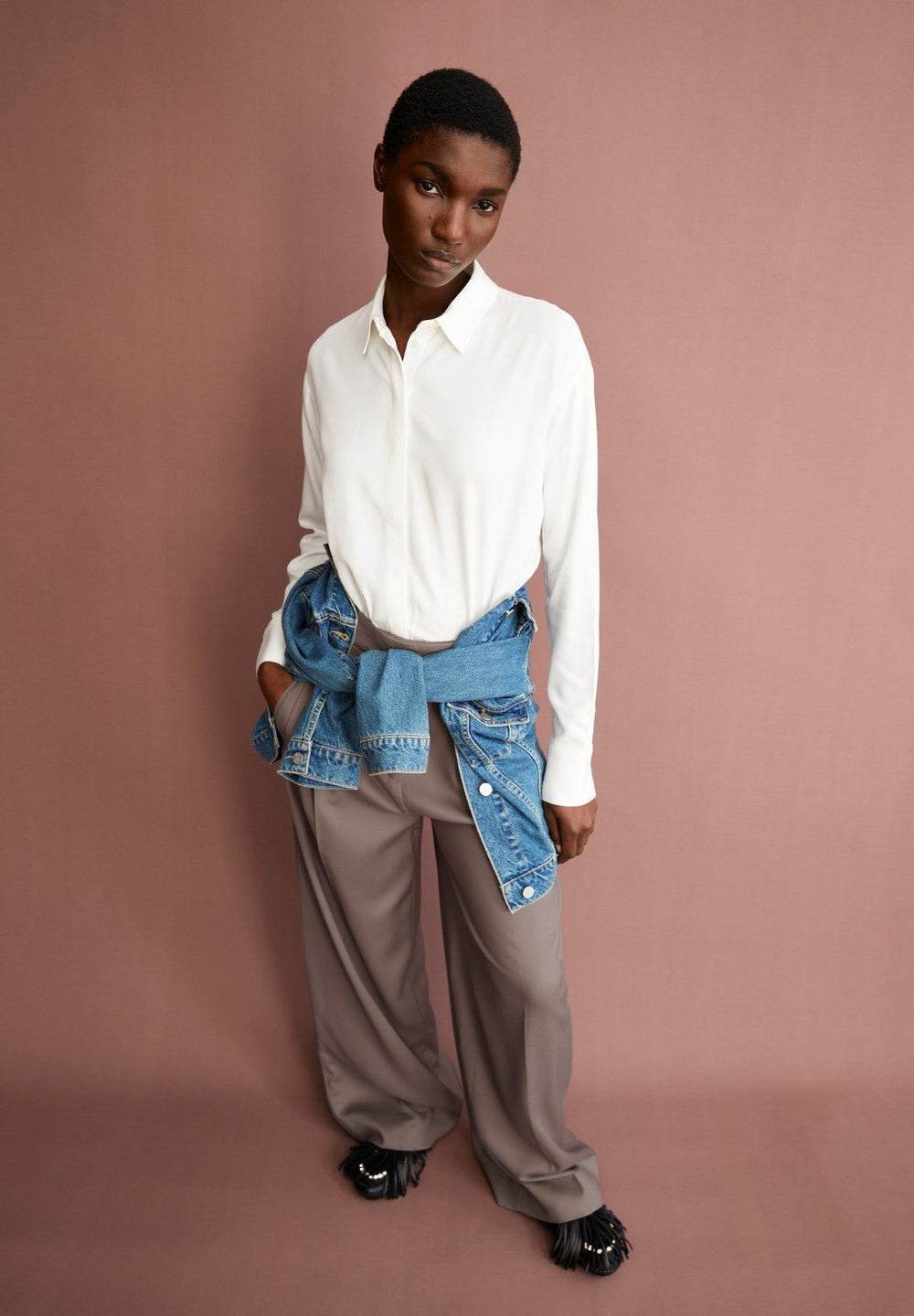 Blusa LARISAANA LONGSLEEVE Blanco - Olokuti