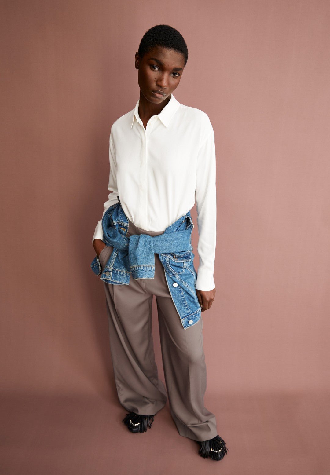 Blusa LARISAANA LONGSLEEVE Blanco - Olokuti