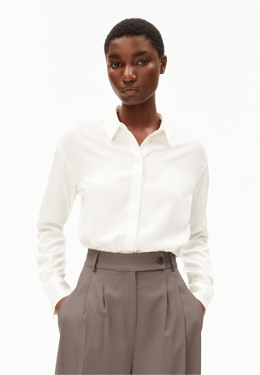 Blusa LARISAANA LONGSLEEVE Blanco - Olokuti