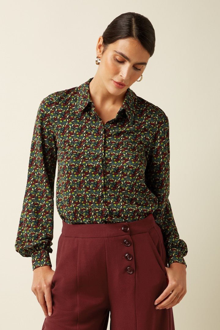 Blusa Maisie Mirth Jersey Rhubarb Red - Olokuti