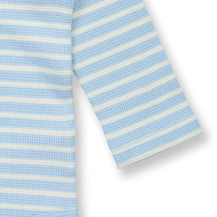 Body bebé m/l VARIN Rayas Azul claro y Oso - Olokuti
