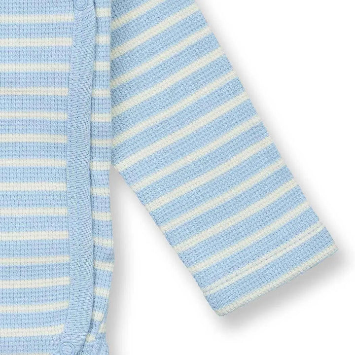 Body bebé m/l YGON Rayas Azul claro y Oso - Olokuti