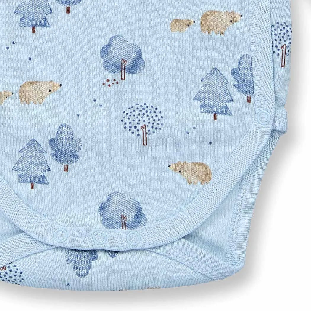 Body bebé m/l YGON Woodland Light Blue - Olokuti