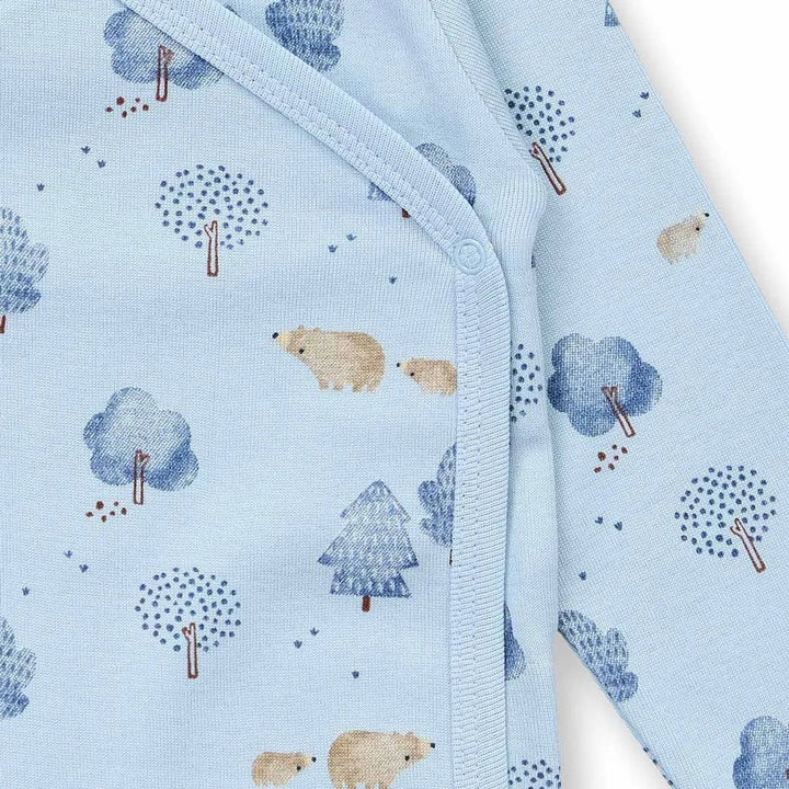 Body bebé m/l YGON Woodland Light Blue - Olokuti
