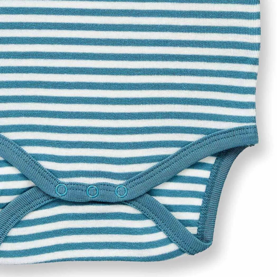 Body corto Bebé VARIN Rayas azules Delfín - Olokuti