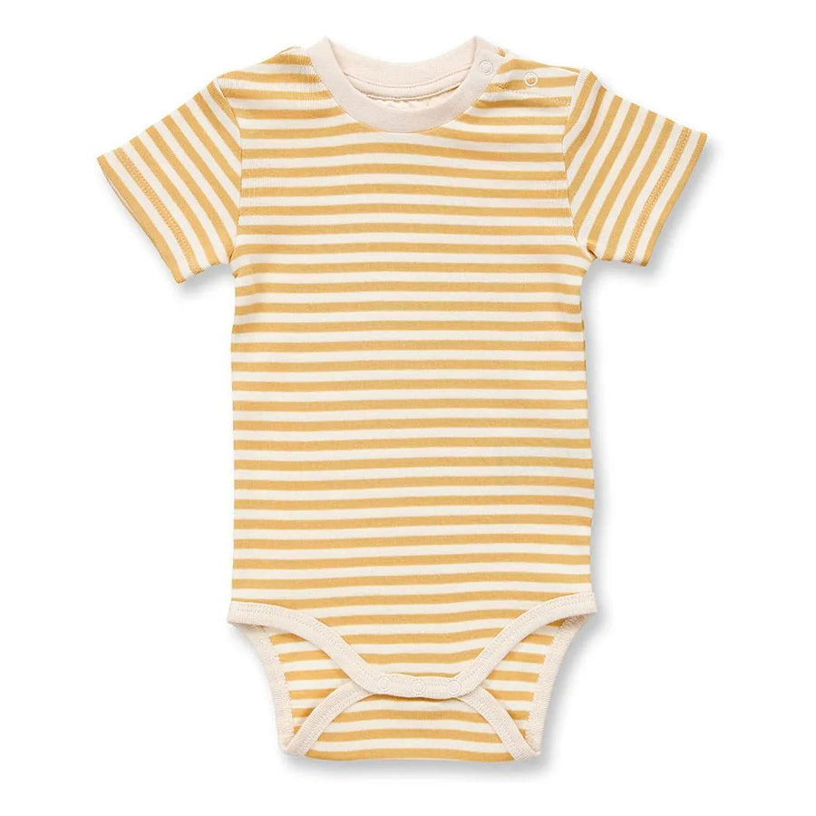 Body corto Bebé VARIN Rayas Crema - Amarillo - Olokuti