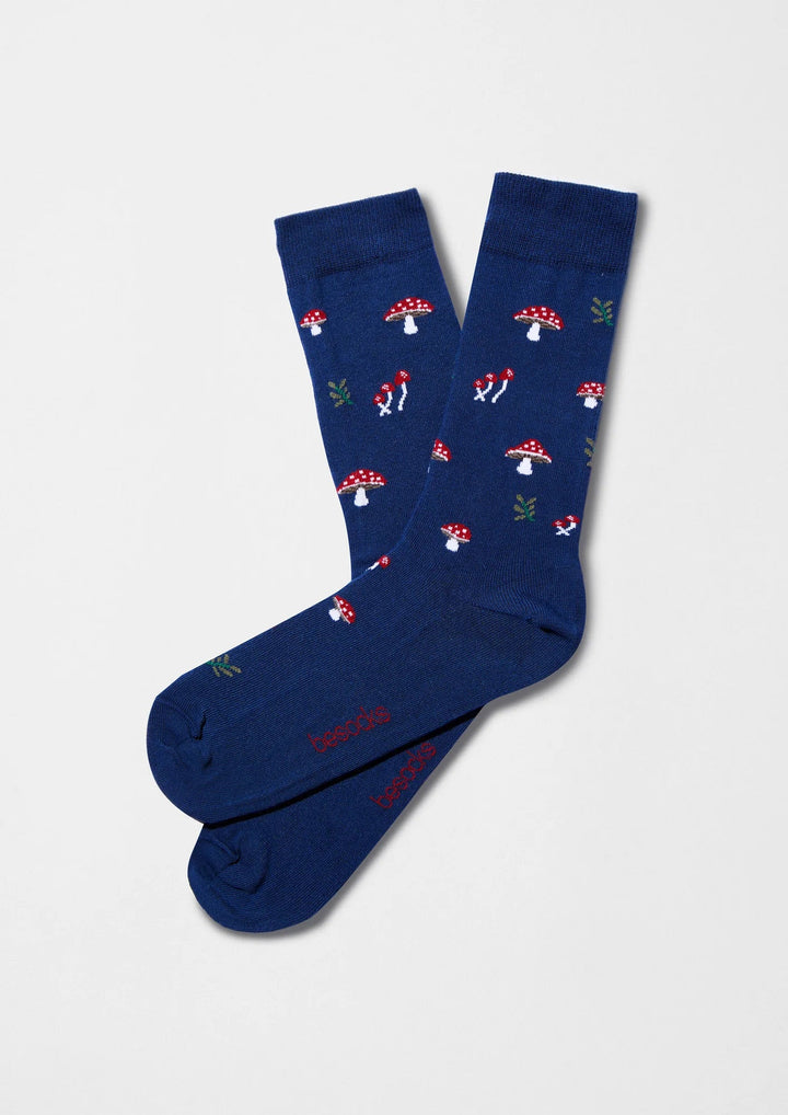 Calcetines BeMushroom Azul marino - Olokuti