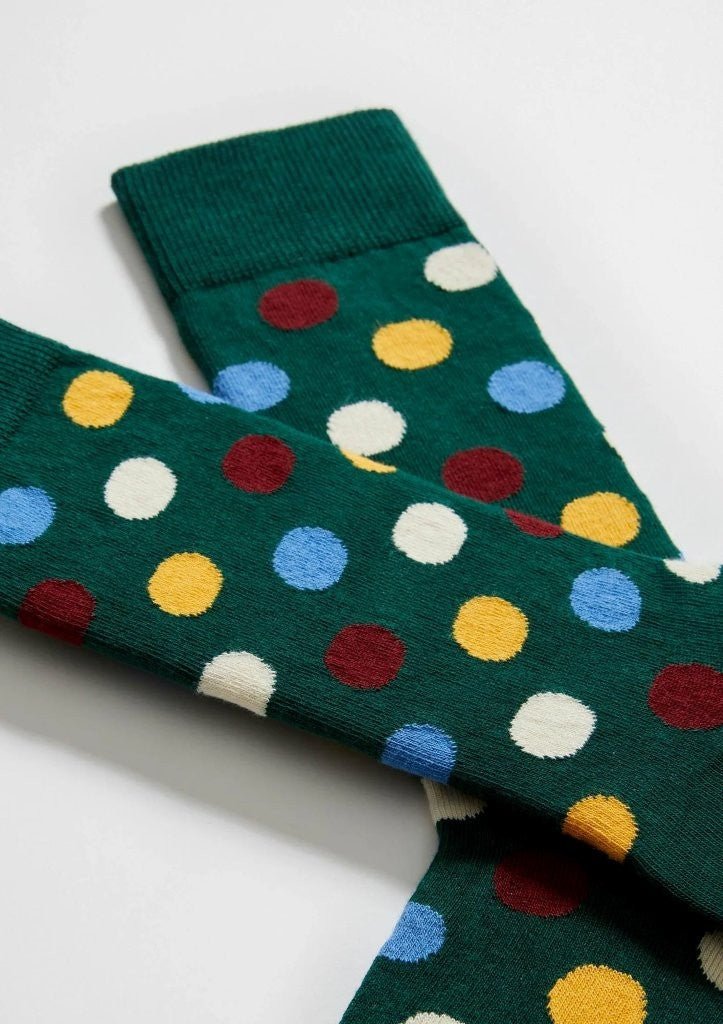 Calcetines BePolkadots Verde Multicolor - Olokuti