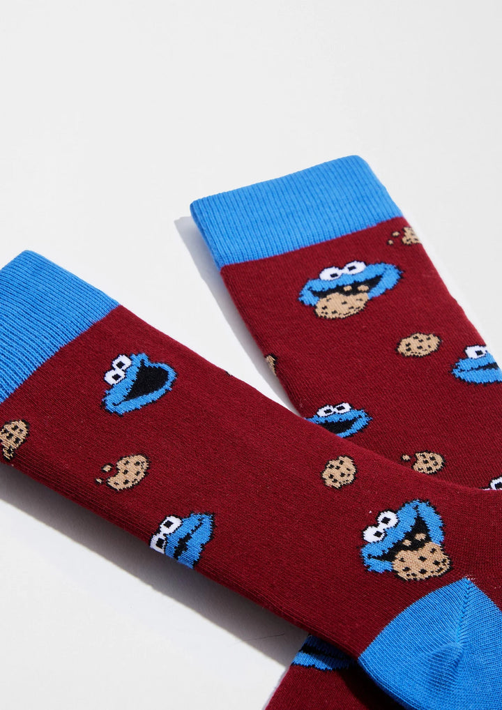 Calcetines BeSesameStreet Cookie Monster Burdeos - Olokuti