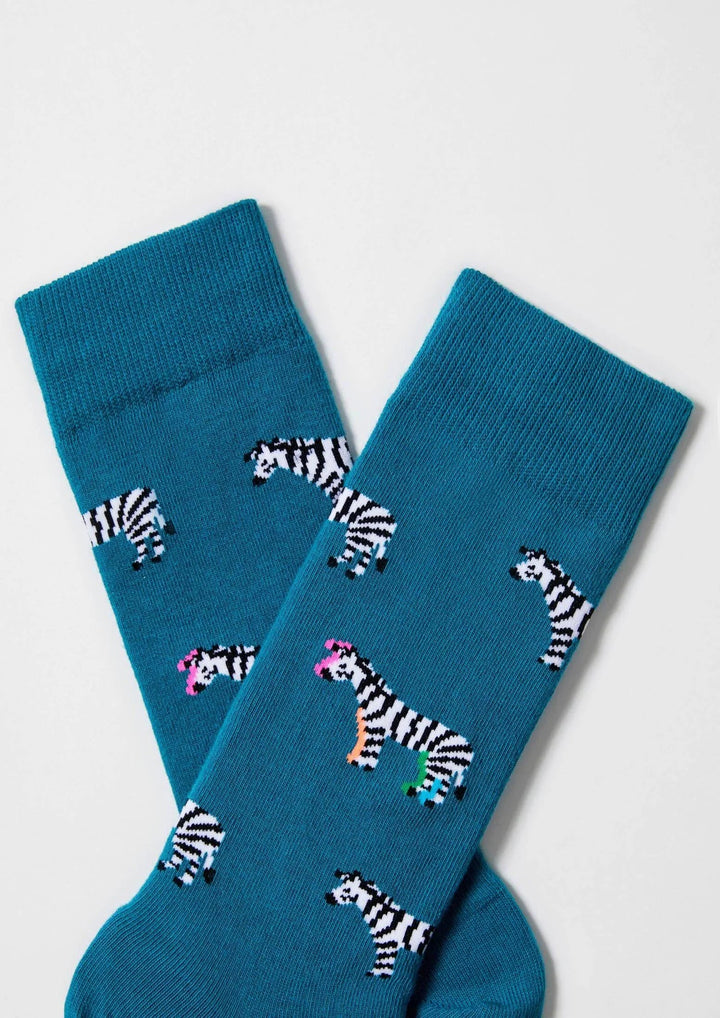 Calcetines BeZebra Verde azulado - Olokuti