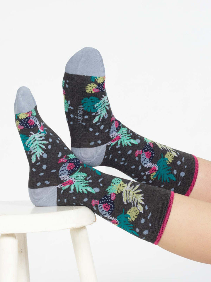 Calcetines Crew Algodón orgánico Tropical Animal 37 - 41 - Olokuti