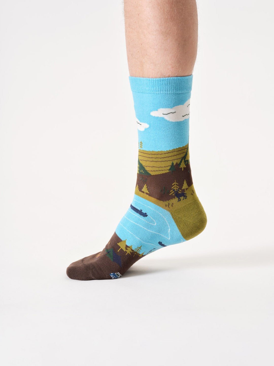 Calcetines Mens Camping Scene Algodón orgánico 41 - 46 - Olokuti