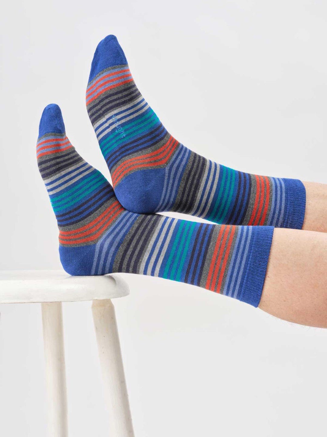 Calcetines Mens Multi Stripe Bambú 41 - 46 - Olokuti