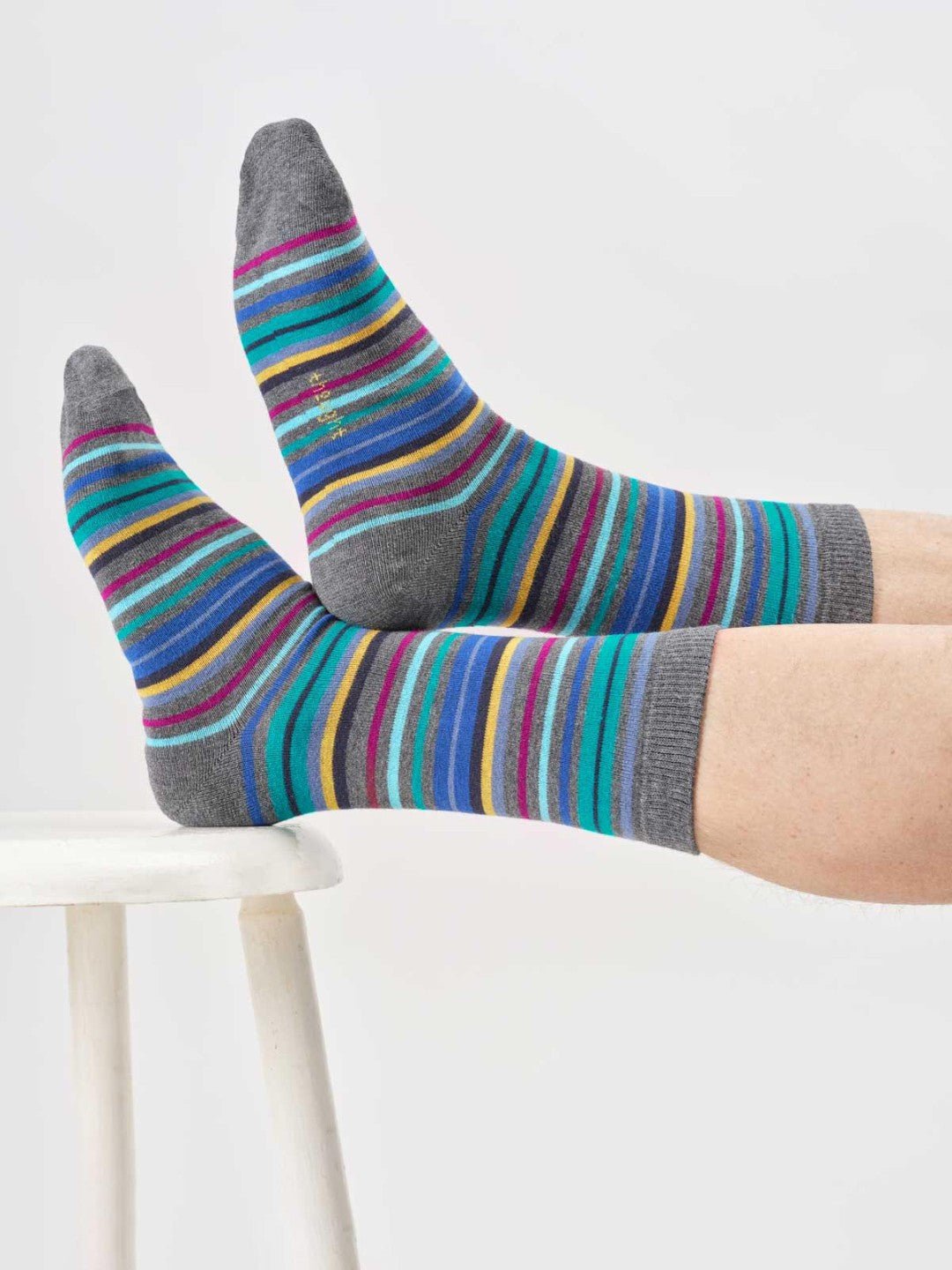 Calcetines Mens Stripe Algodón orgánico 41 - 46 - Olokuti