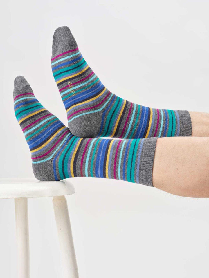 Calcetines Mens Stripe Algodón orgánico 41 - 46 - Olokuti