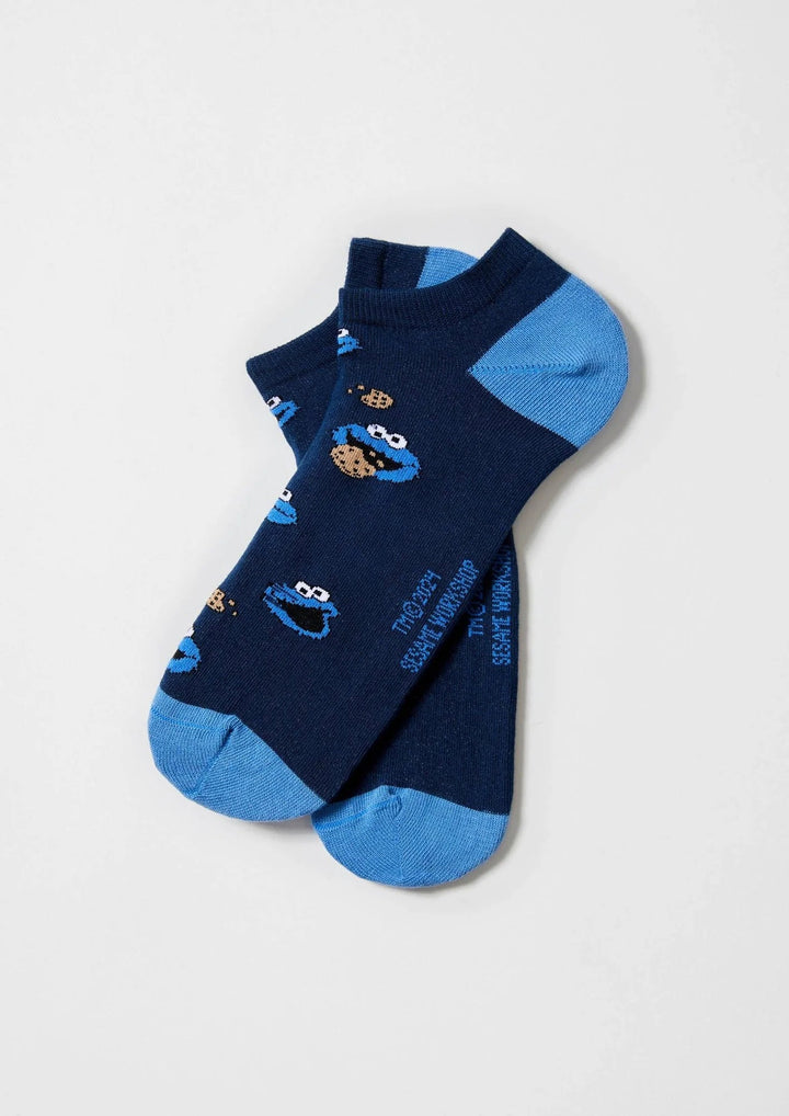 Calcetines Tobilleros BeSesameStreet Cookie Monster Azul - Olokuti
