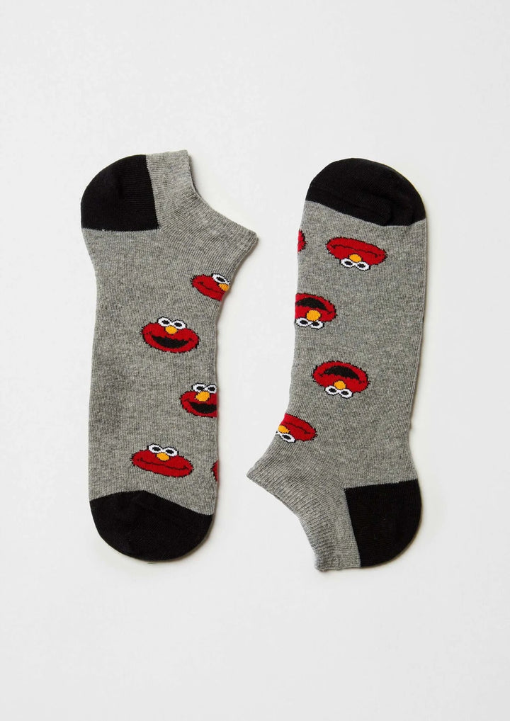 Calcetines Tobilleros BeSesameStreet Elmo Gris - Olokuti