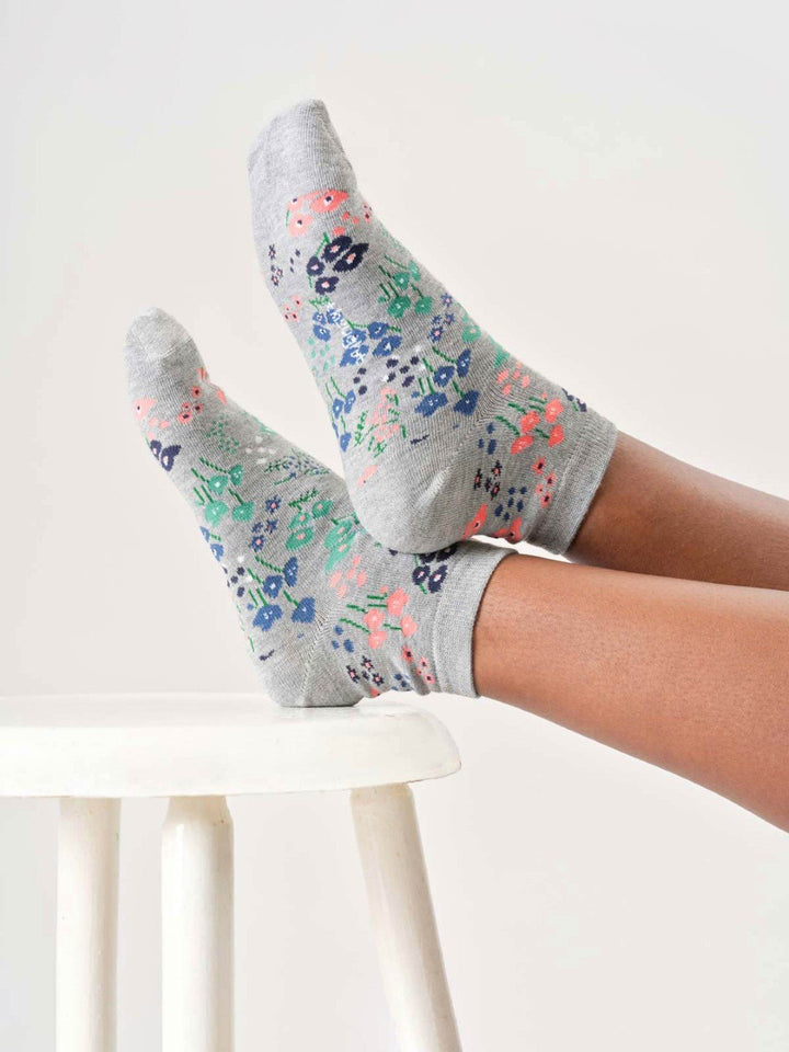 Calcetines Tobilleros Womens Floral Bambú 37 - 41 - Olokuti