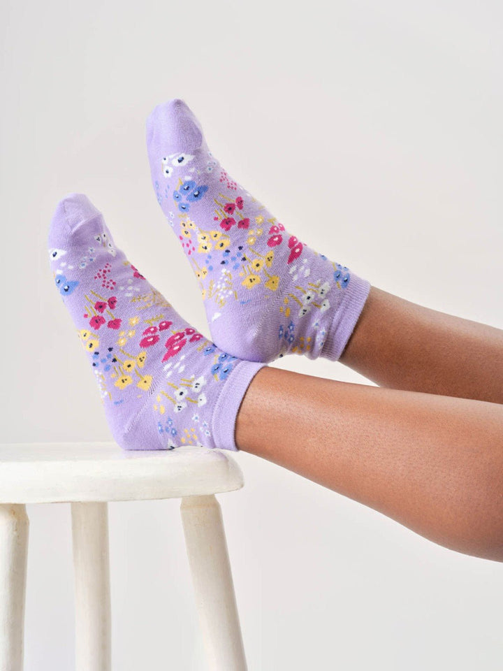 Calcetines Tobilleros Womens Floral Bambú 37 - 41 - Olokuti