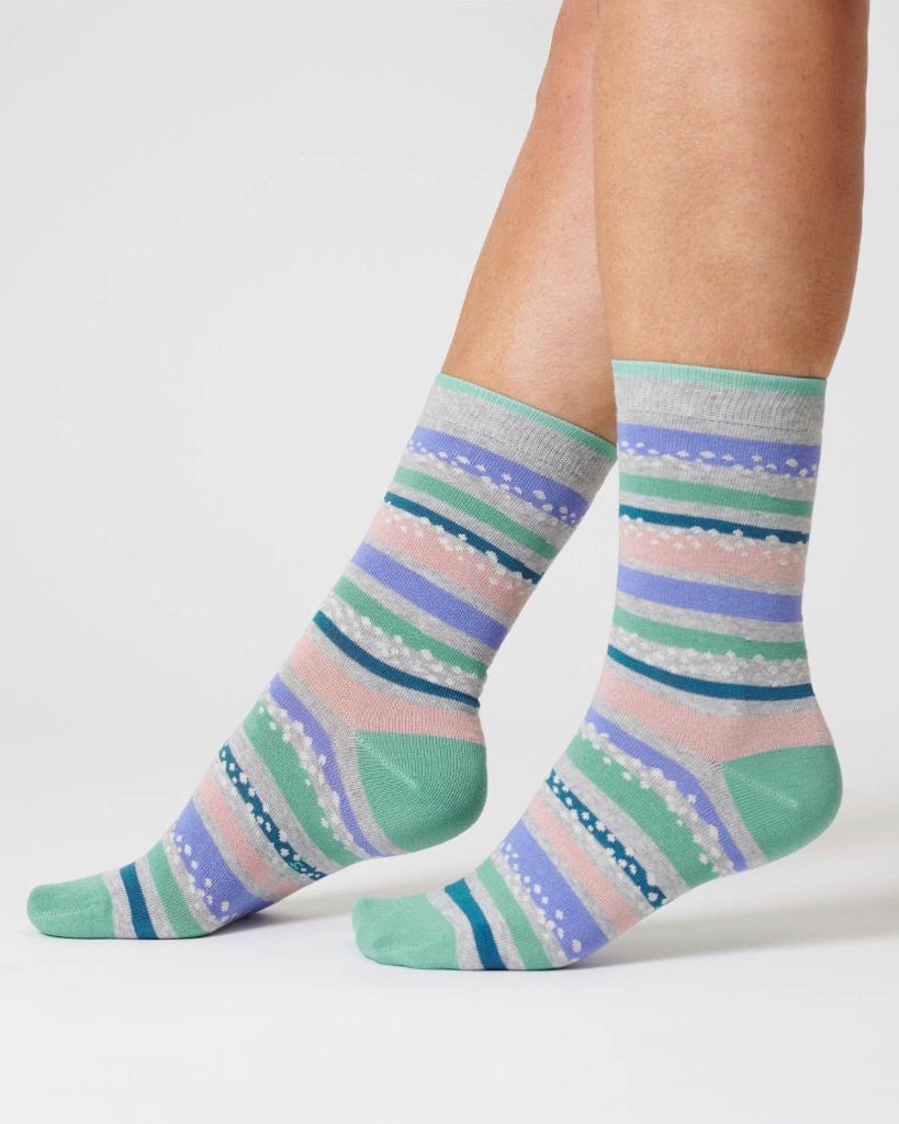 Calcetines Womens Bambú Rayas 37 - 41 - Olokuti