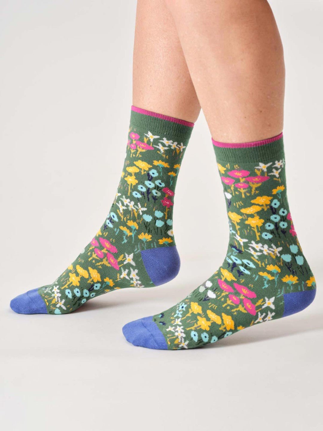 Calcetines Womens Ditsy All Over Floral Algodón orgánico 37 - 41 - Olokuti