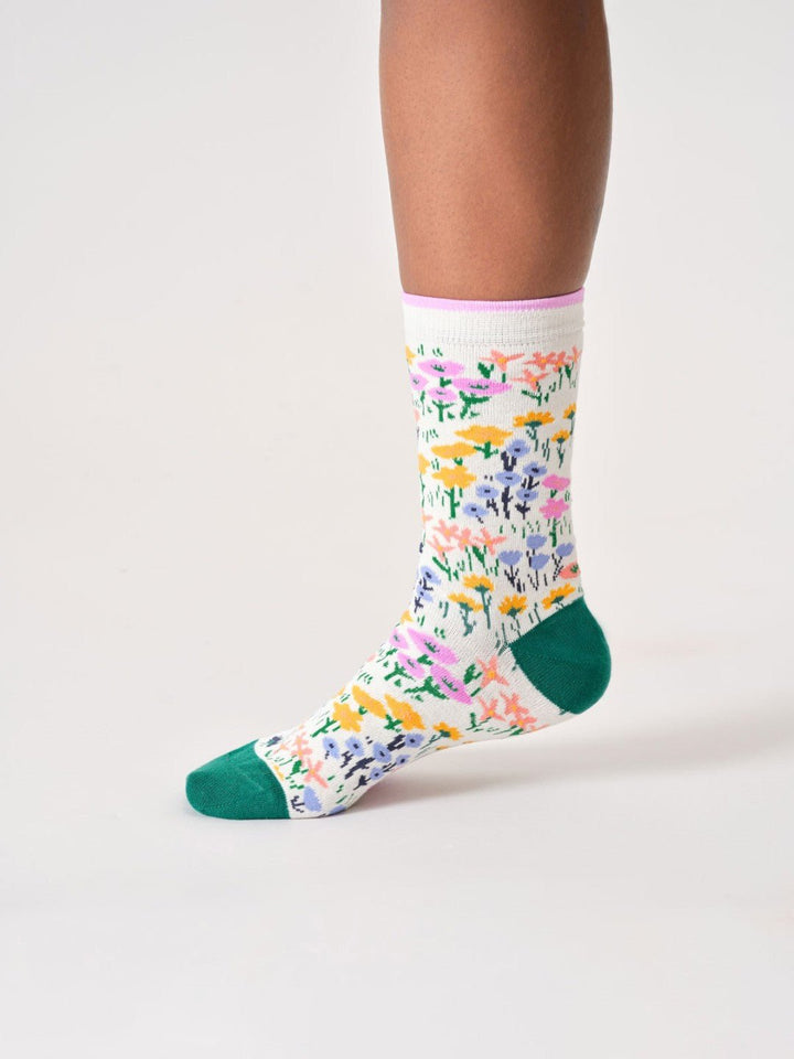 Calcetines Womens Ditsy All Over Floral Algodón orgánico 37 - 41 - Olokuti