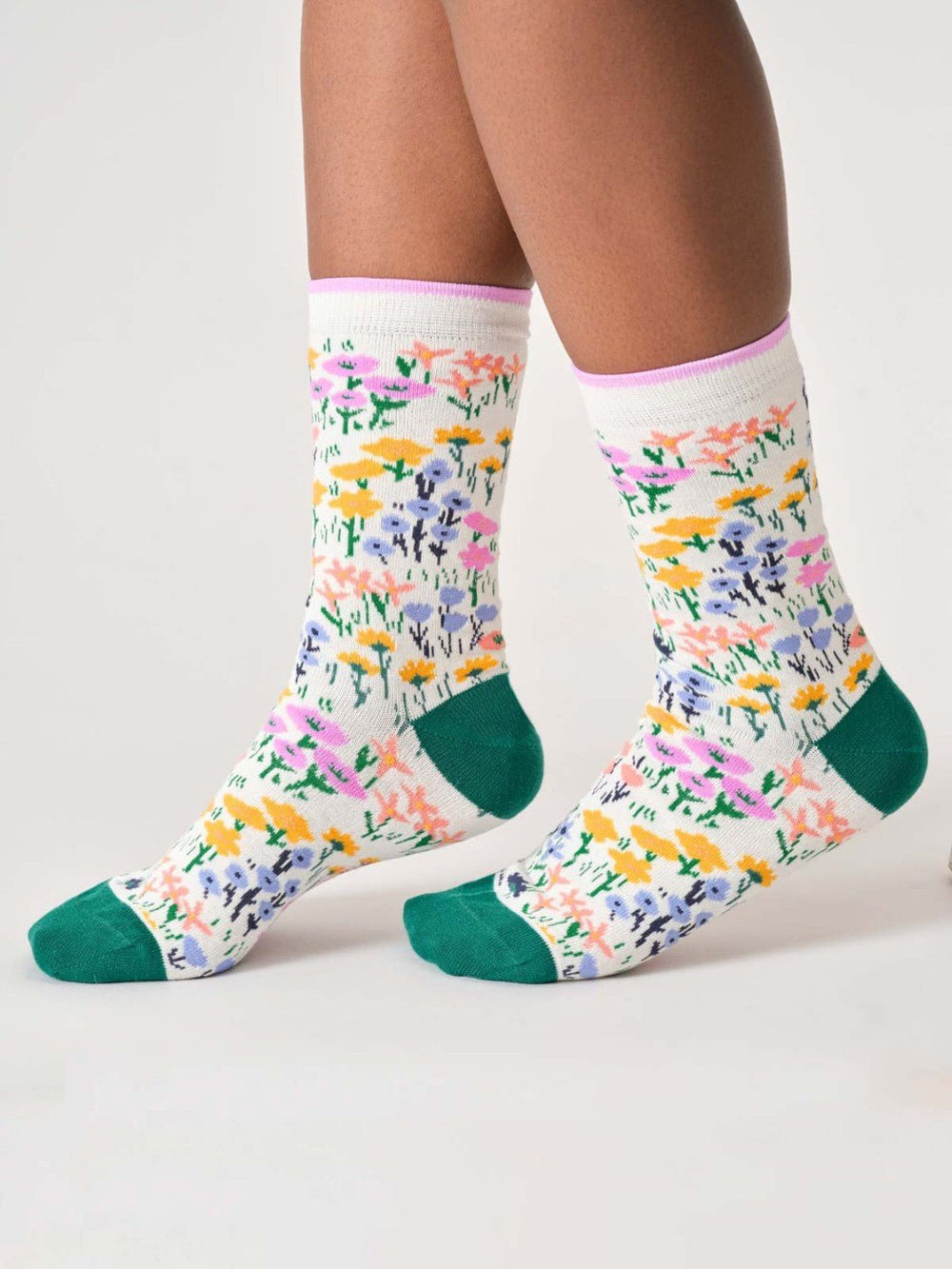 Calcetines Womens Ditsy All Over Floral Algodón orgánico 37 - 41 - Olokuti