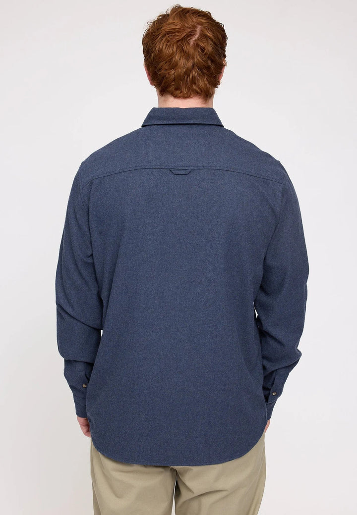 Camisa de franela mezcla Indigo jaspeada - Olokuti