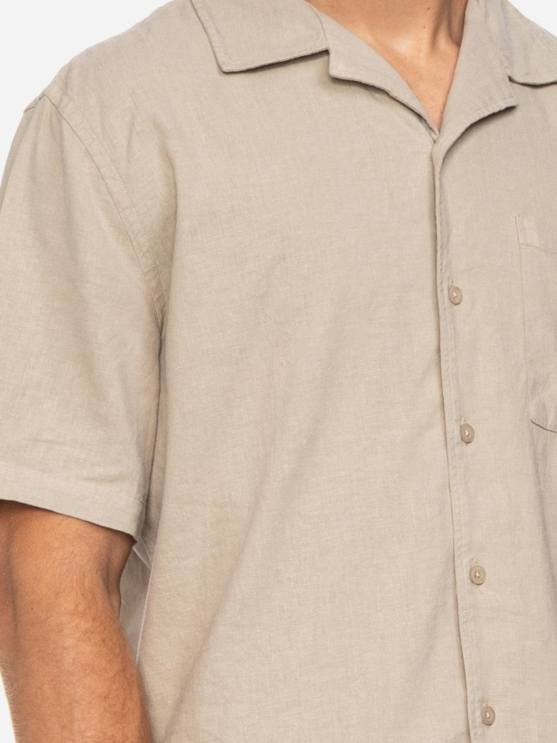 Camisa Hemd Etirat Lino Beige - Olokuti
