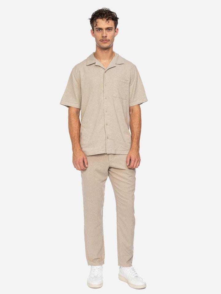 Camisa Hemd Etirat Lino Beige - Olokuti