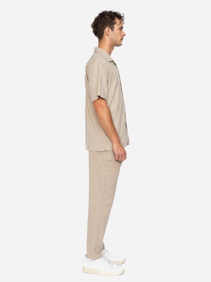 Camisa Hemd Etirat Lino Beige - Olokuti