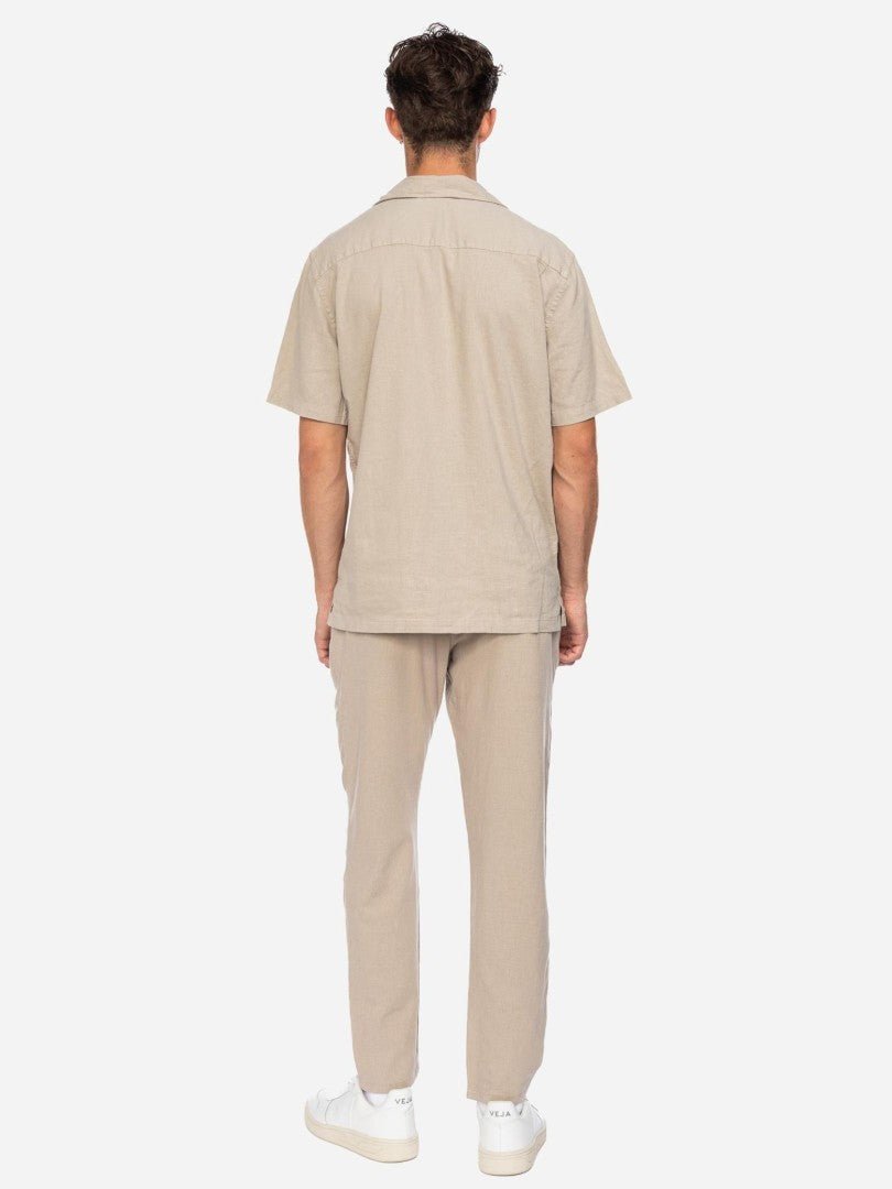 Camisa Hemd Etirat Lino Beige - Olokuti
