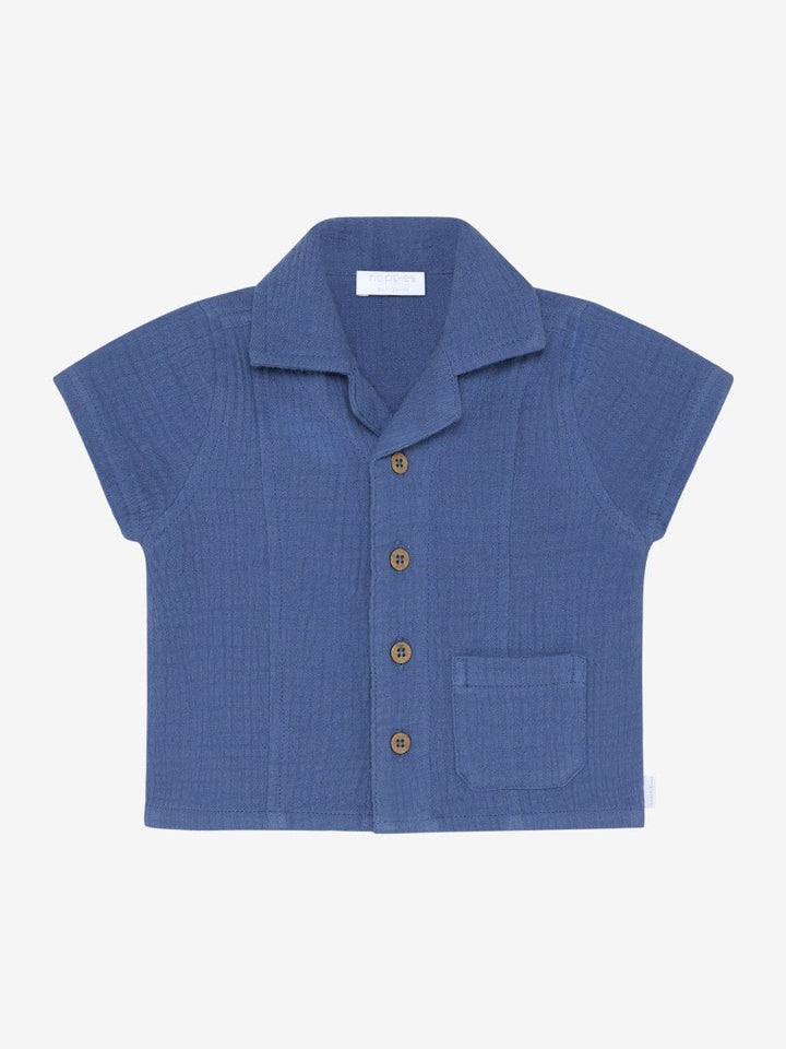 Camisa m/c Gray blue - Olokuti