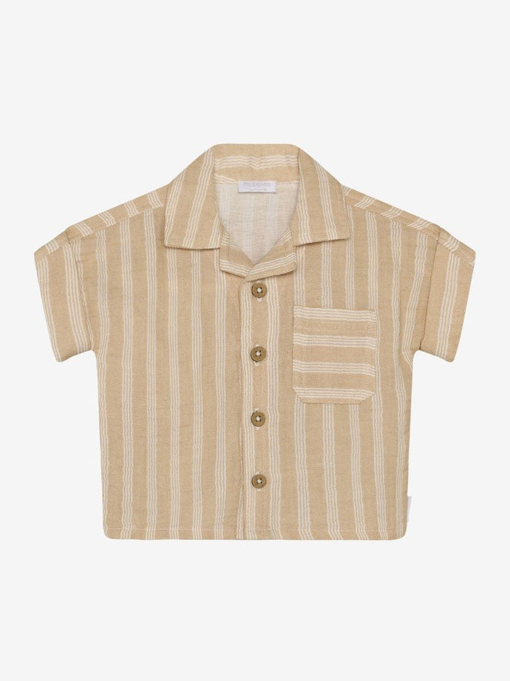 Camisa m/c Rayas Irish Cream - Olokuti