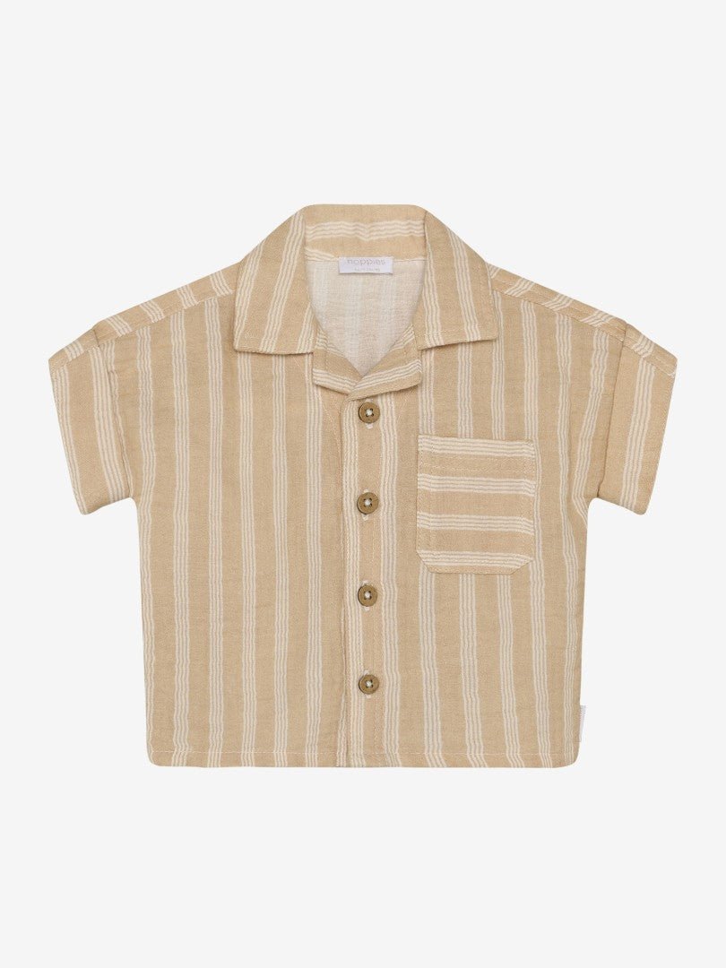 Camisa m/c Rayas Irish Cream - Olokuti