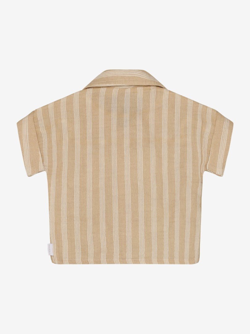Camisa m/c Rayas Irish Cream - Olokuti