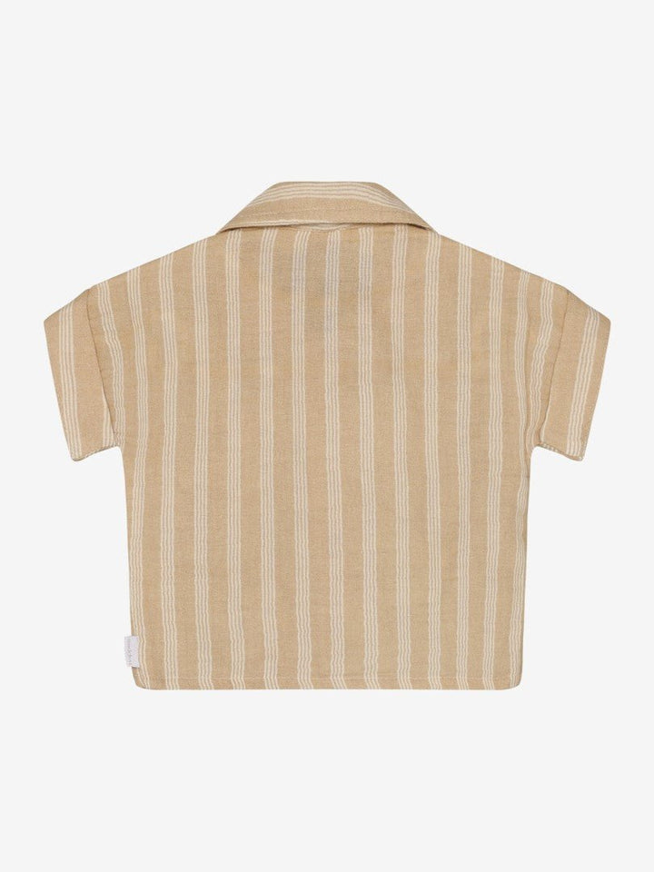 Camisa m/c Rayas Irish Cream - Olokuti