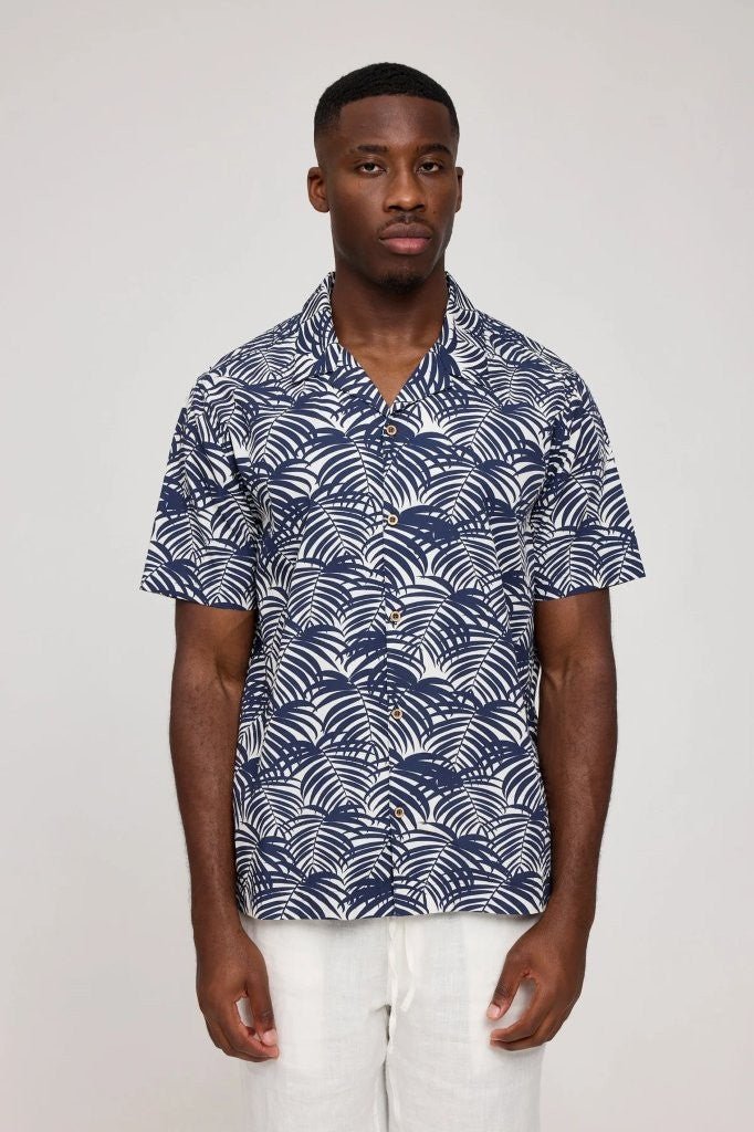 Camisa Resort Palmas Índigo - Olokuti