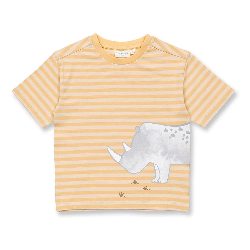 Camiseta ANTON Rayas Amarillo - Crema Rinoceronte - Olokuti