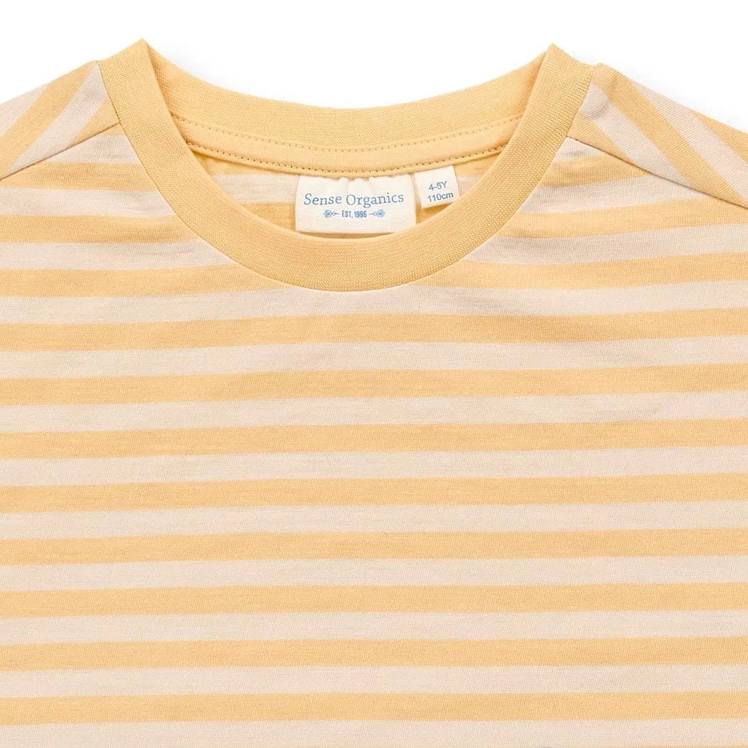 Camiseta ANTON Rayas Amarillo - Crema Rinoceronte - Olokuti