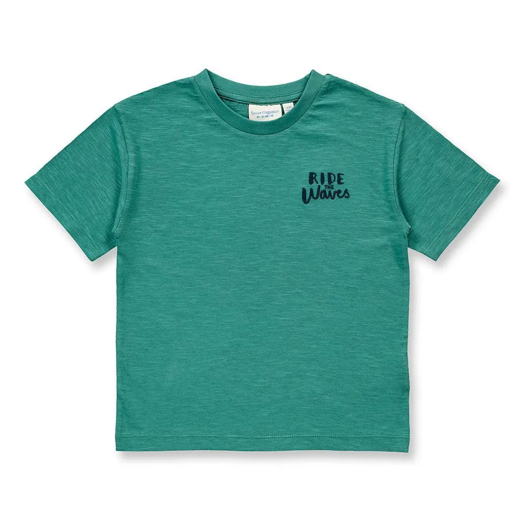 Camiseta ANTON Waves Verde esmeralda - Olokuti