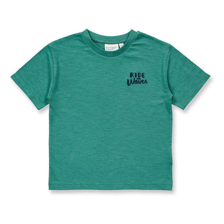Camiseta ANTON Waves Verde esmeralda - Olokuti
