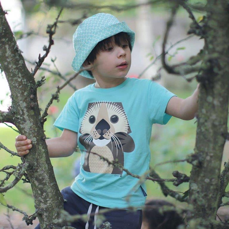 Camiseta Azul cielo Nutria - Olokuti