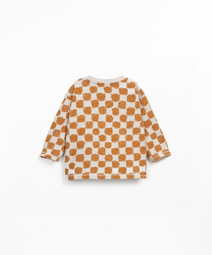 Camiseta Bebé manga larga Jersey Flamé estampado Tones Azafrán - Olokuti