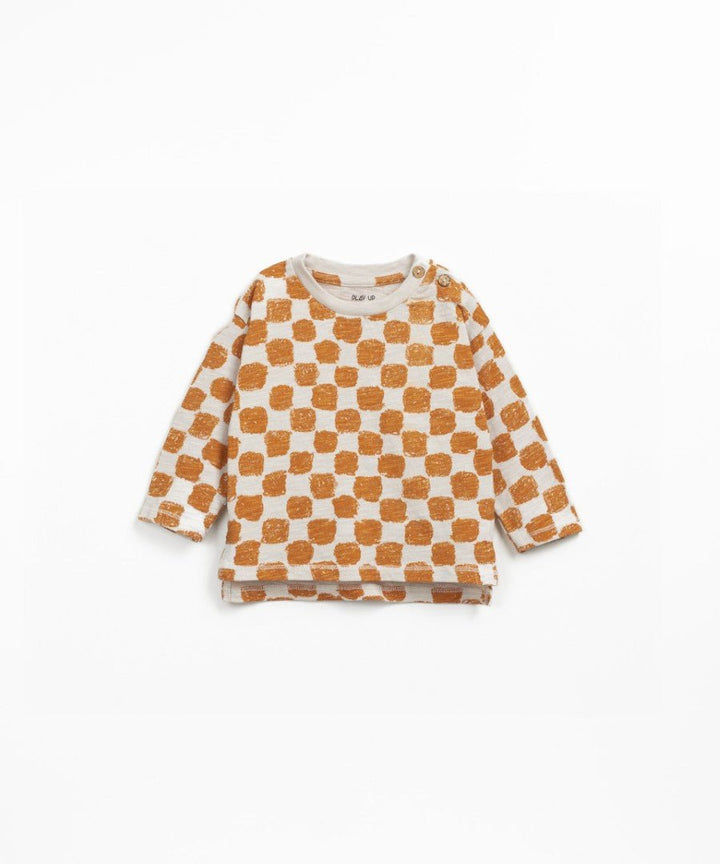 Camiseta Bebé manga larga Jersey Flamé estampado Tones Azafrán - Olokuti