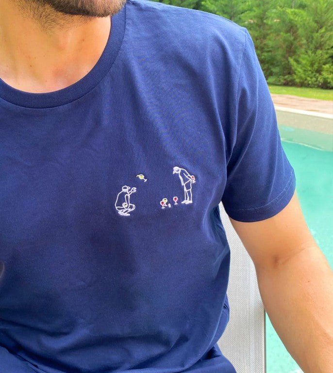 Camiseta bordado Club Apéro Azul - Olokuti