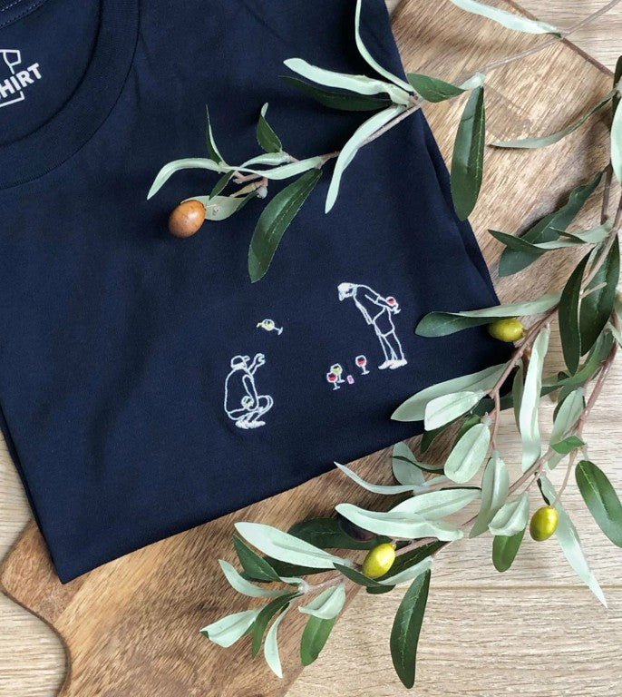 Camiseta bordado Club Apéro Azul - Olokuti