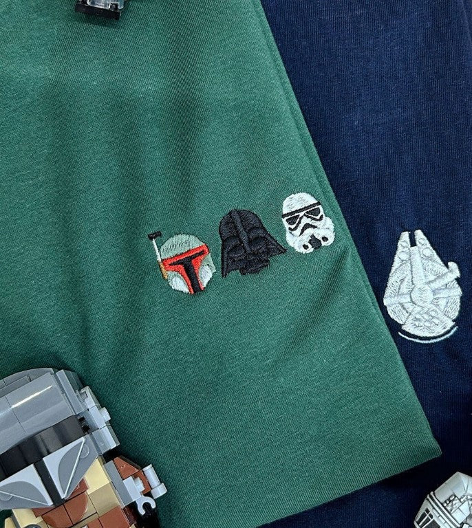 Camiseta bordado La Guerra de las Galaxias Verde - Olokuti